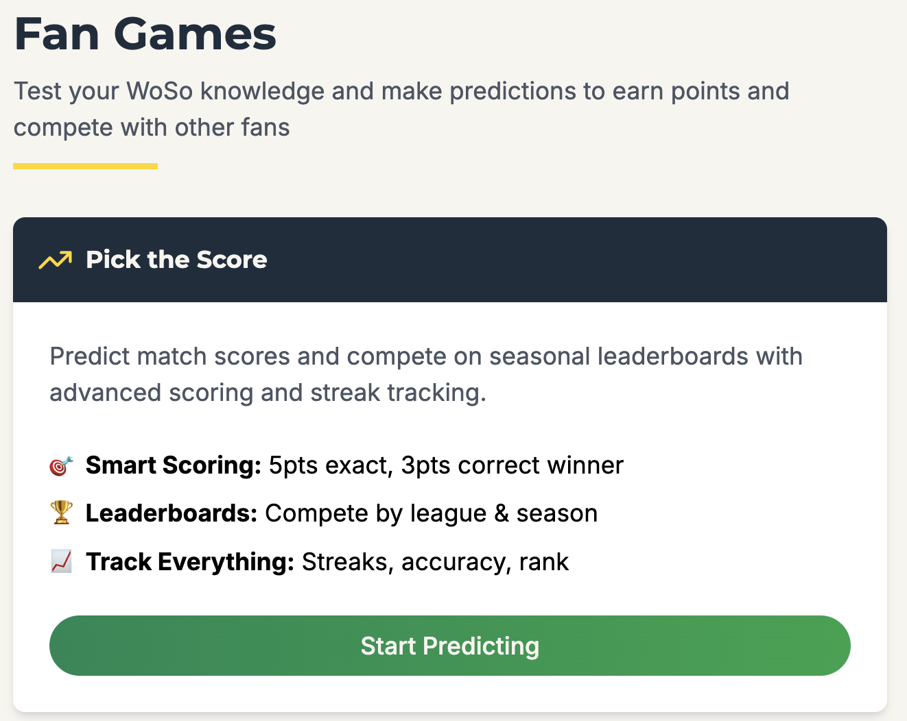 Games Feedback Feature